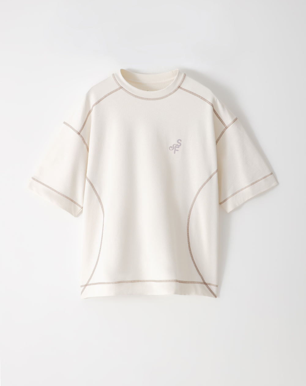 Camiseta regular fit manga corta vainilla