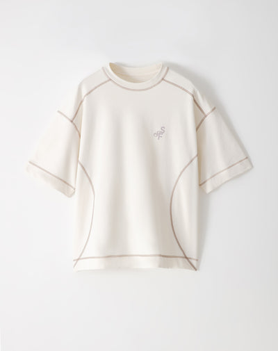 Camiseta regular fit manga corta vainilla