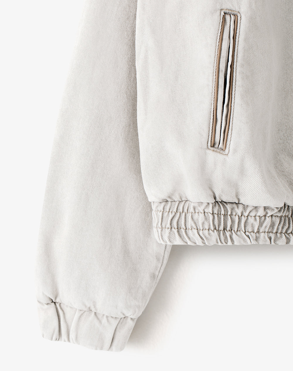 Chaqueta denim oversize gris hombre