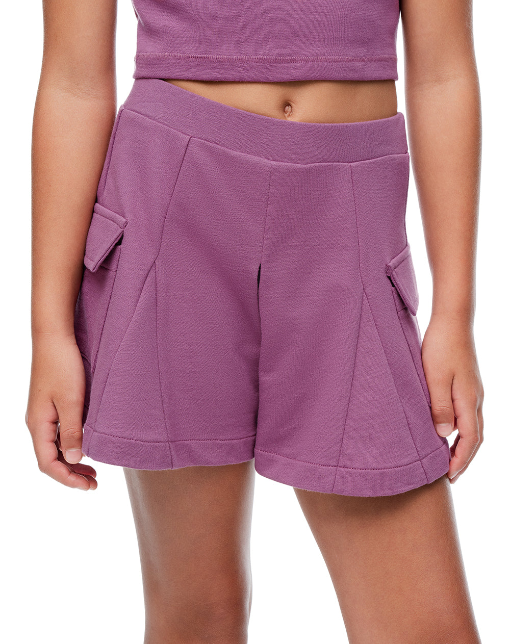 Short pantaloneta morado niña