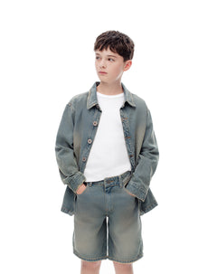 Bermuda regular fit índigo medio