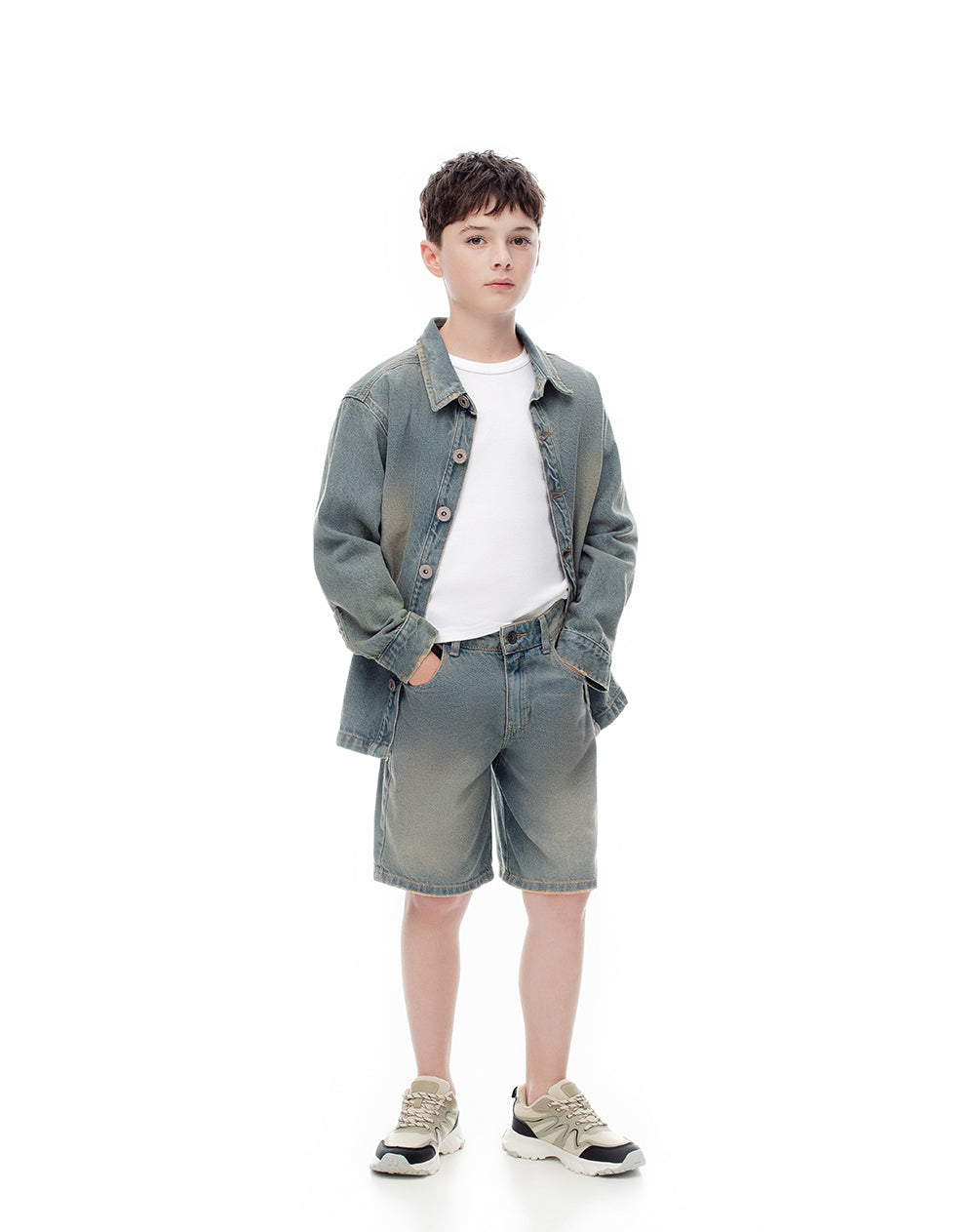 Bermuda regular fit índigo medio