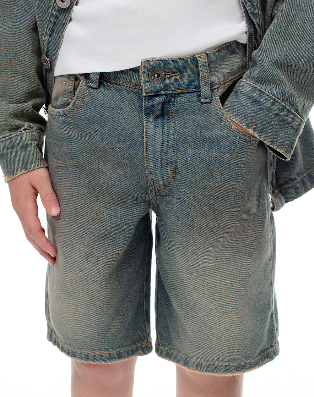 Bermuda regular fit índigo medio