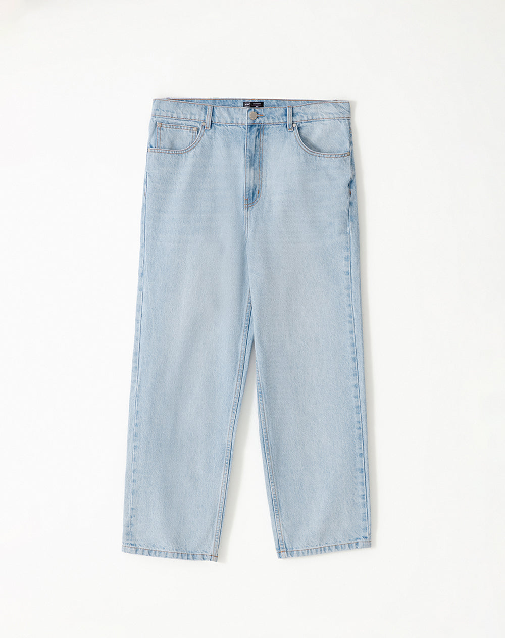 Jean oversized fit tiro medio indigo claro