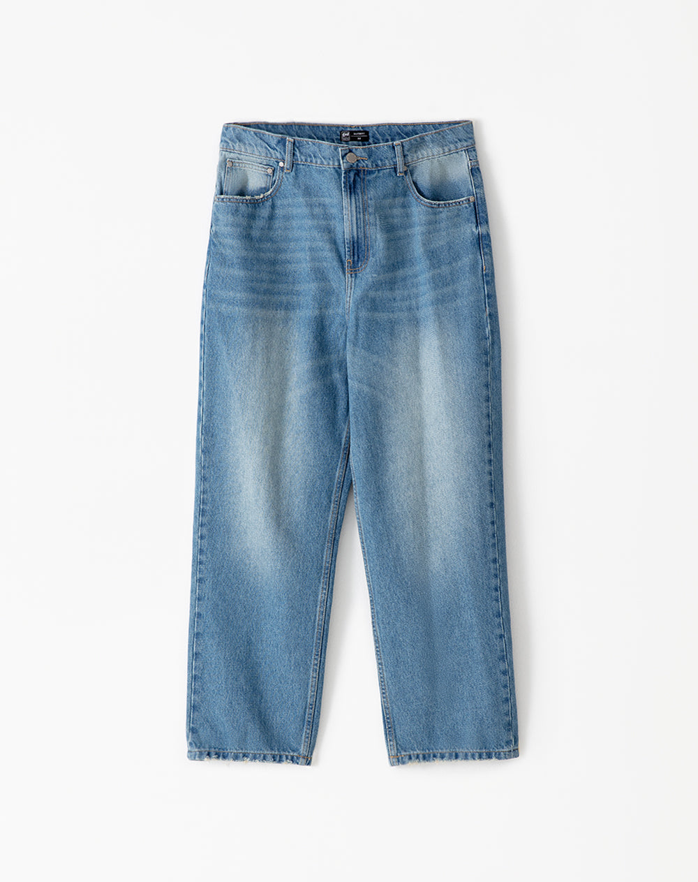Jean oversized fit tiro medio indigo