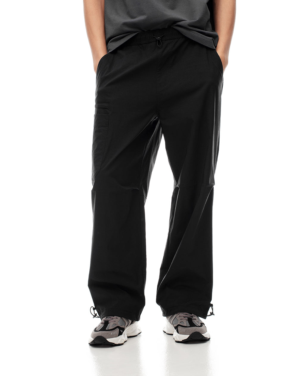 Pantalón loose fit tiro medio negro