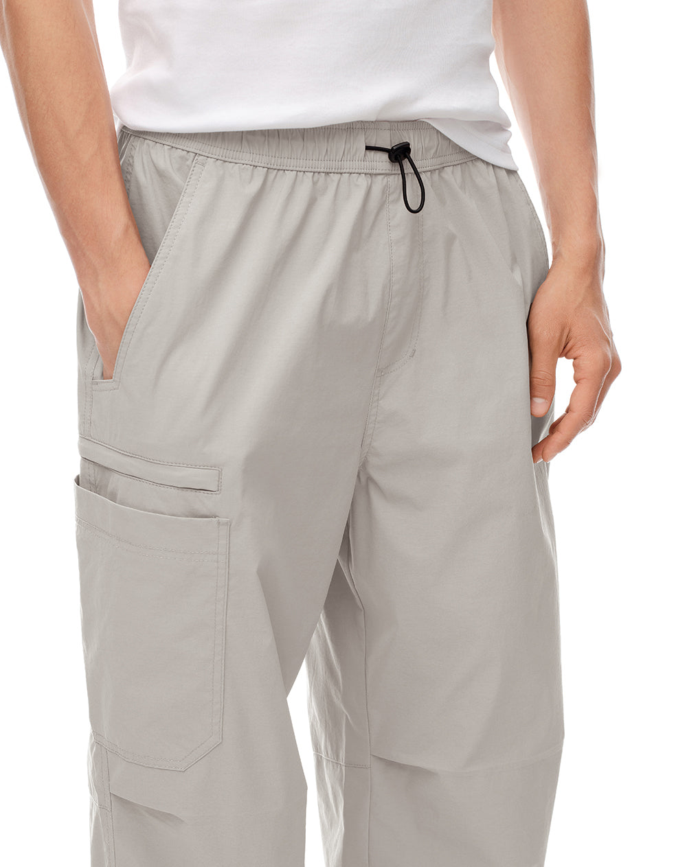 Pantalón loose fit tiro medio taupe