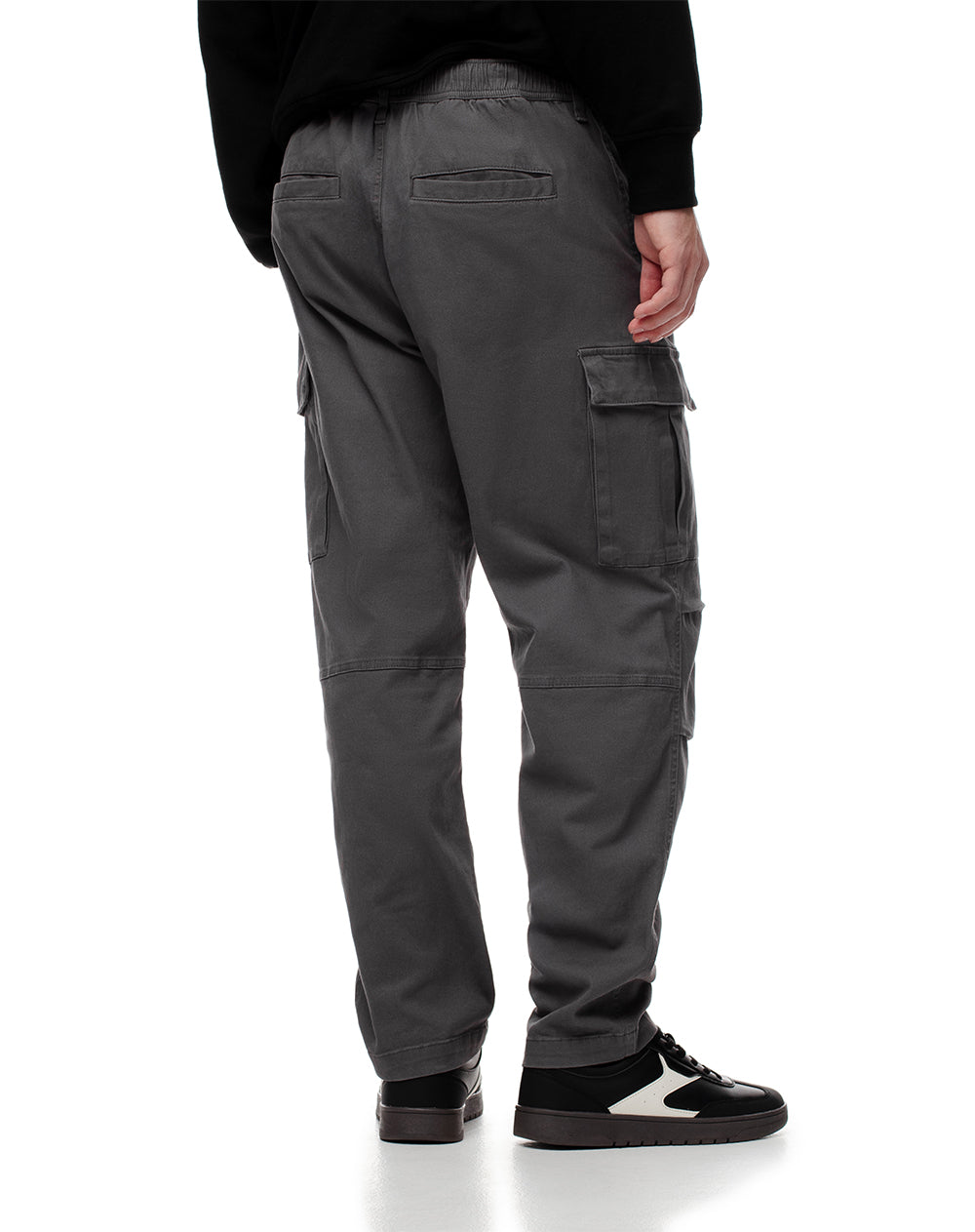 Cargo regular fit tiro medio gris
