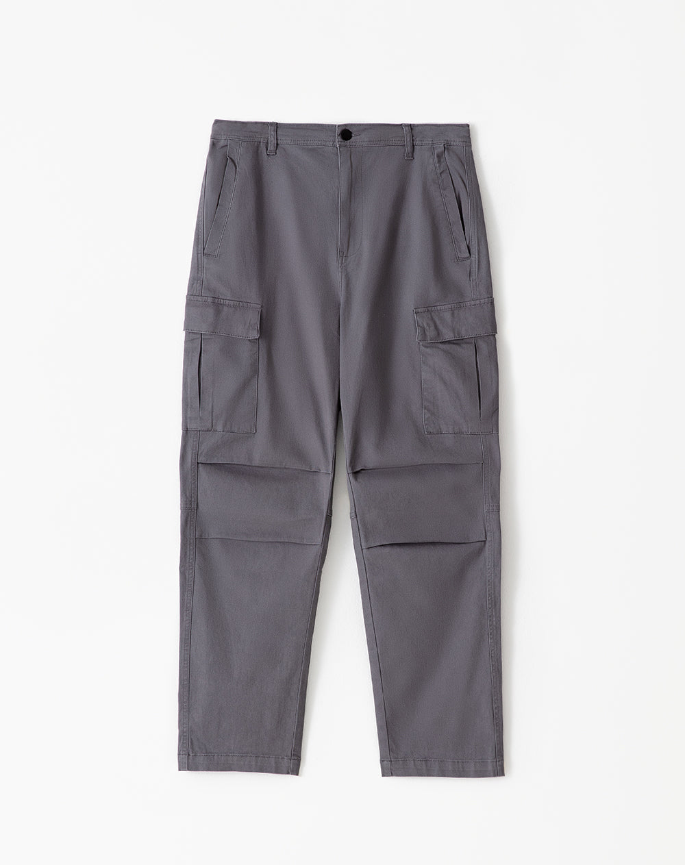 Cargo regular fit tiro medio gris