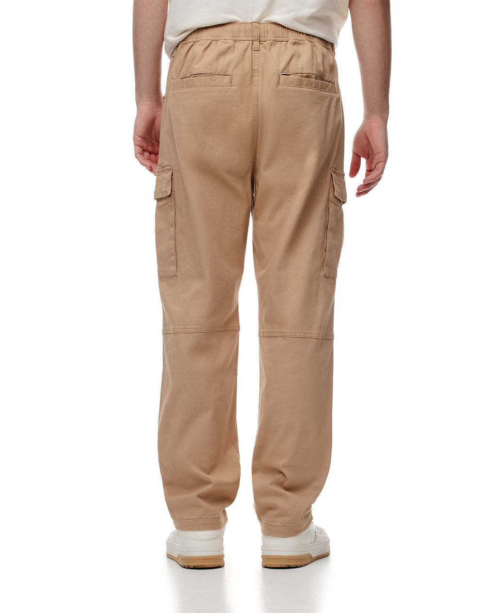 Pantalón regular fit tiro medio habano