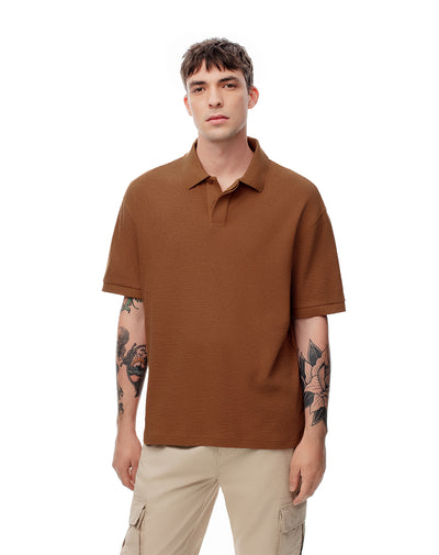 Polo regular algodón caramelo hombre