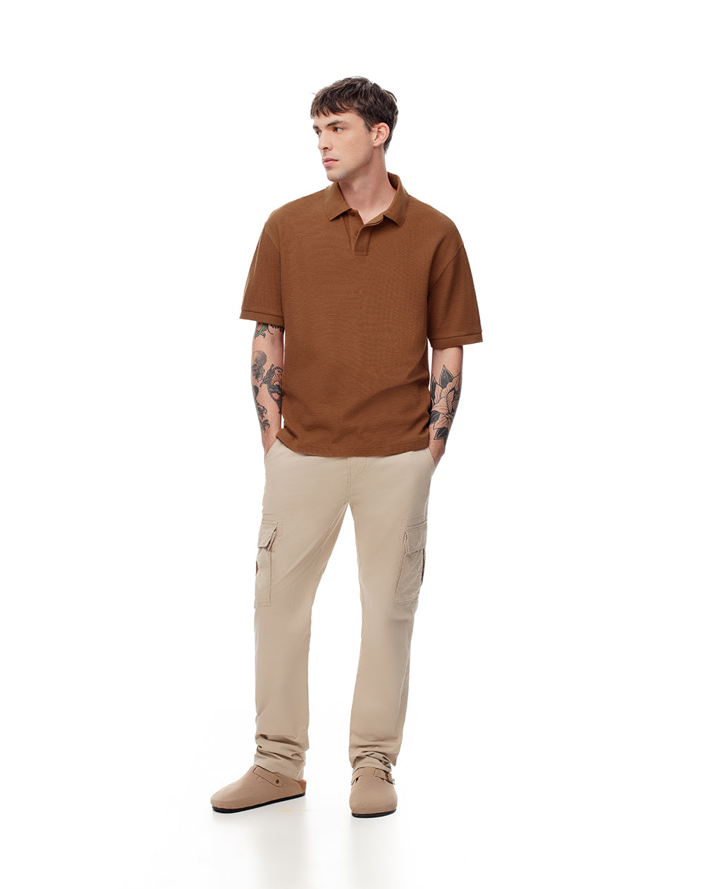 Polo regular algodón caramelo hombre
