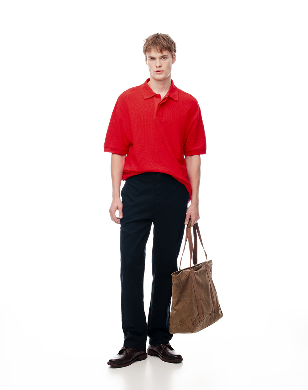 Polo regular roja hombre