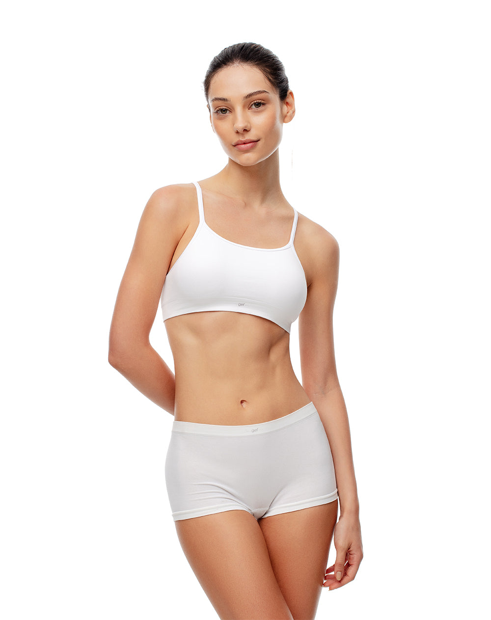 Top soporte medio blanco