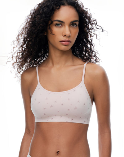 Top soporte medio seamless estampado mujer