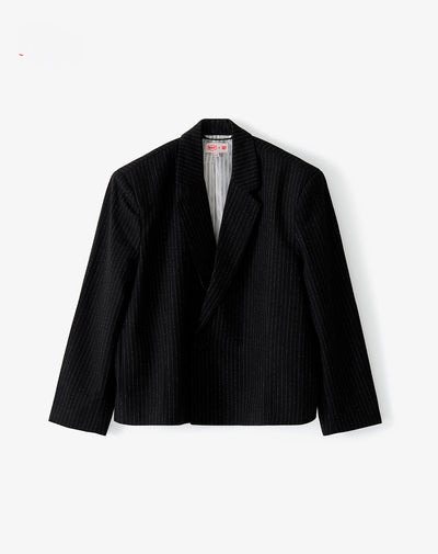 Blazer cropped negro mujer