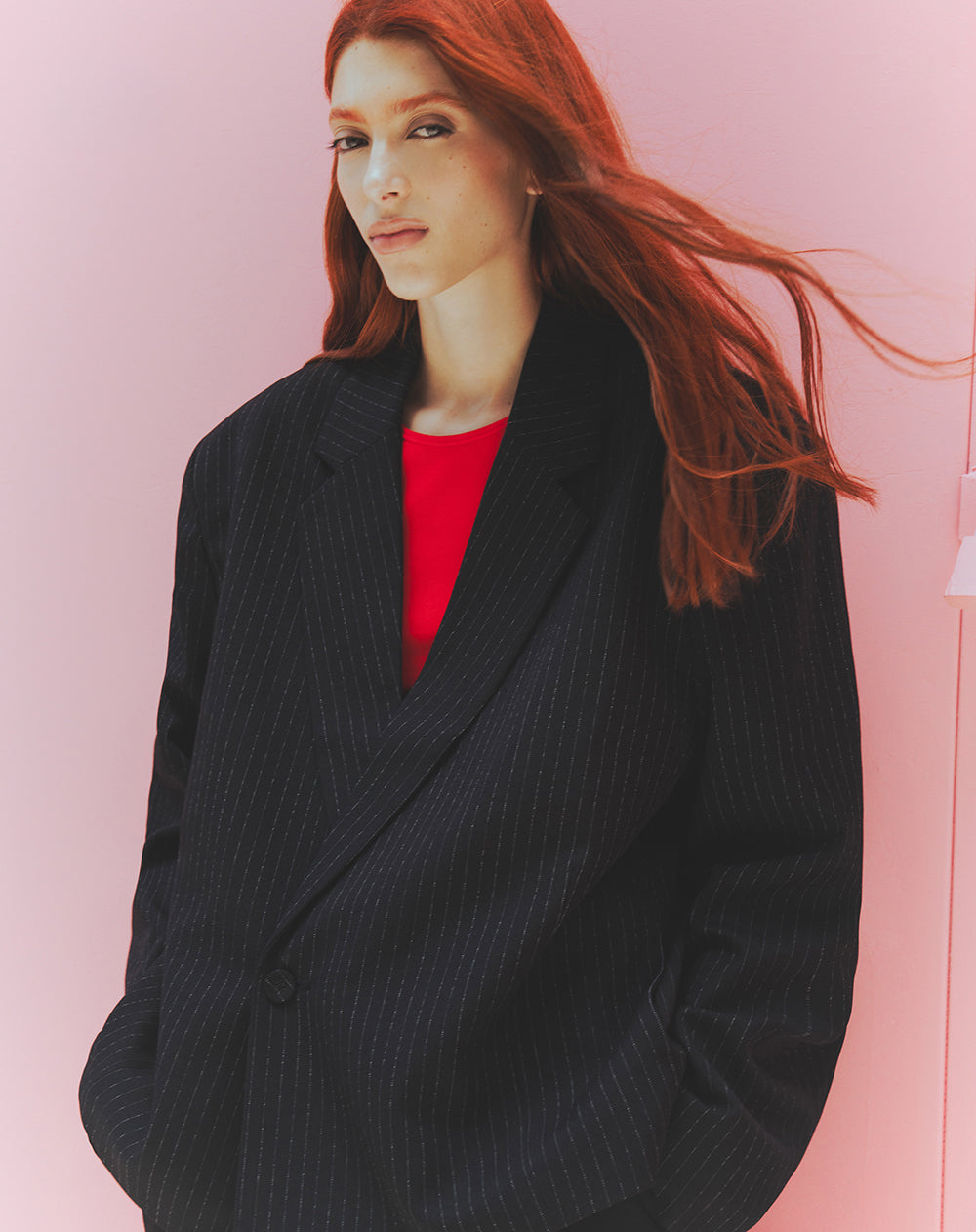 Blazer cropped negro unisex