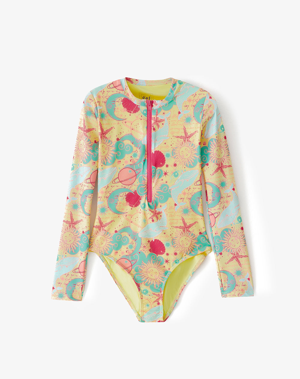 Vestido de baño crema estampado