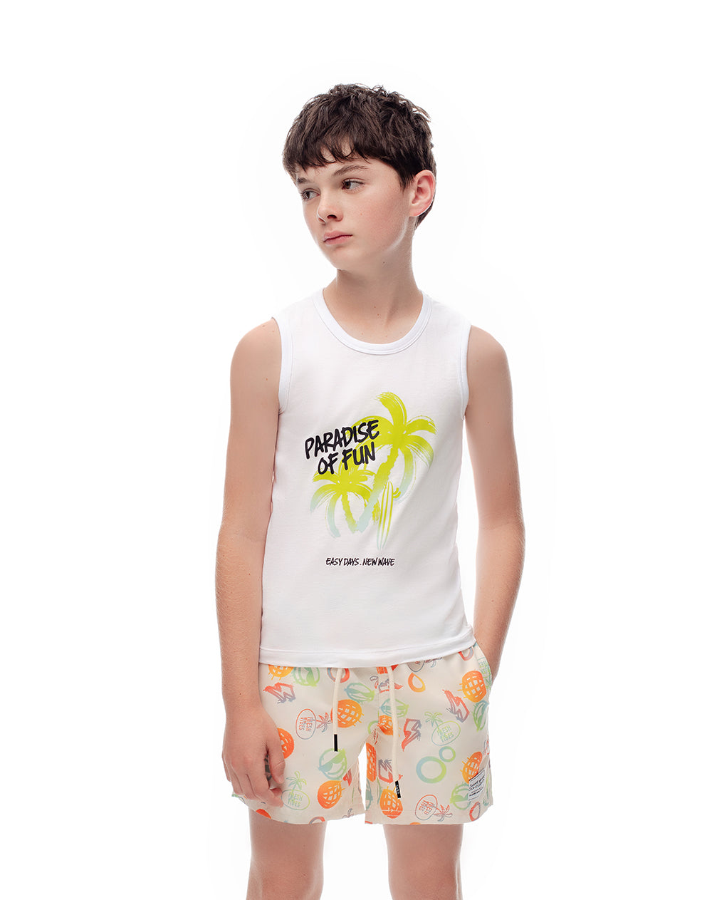 Camiseta regular fit blanca