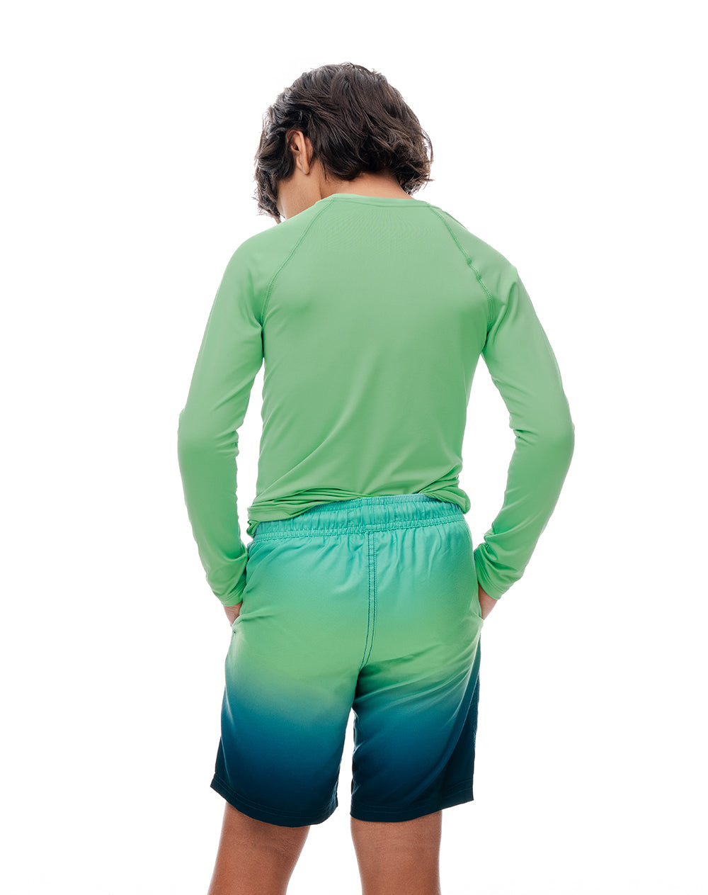 Short pantaloneta azul estampado niño