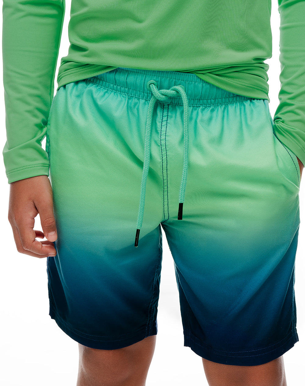 Short pantaloneta azul estampado niño