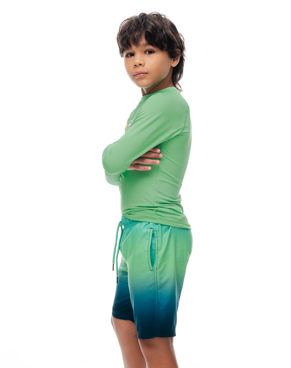 Short pantaloneta azul estampado niño