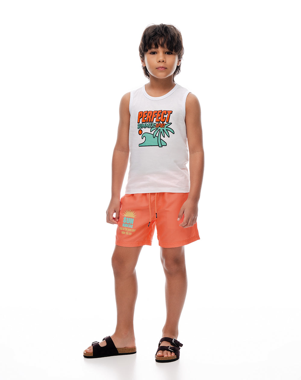 Short pantaloneta coral niño