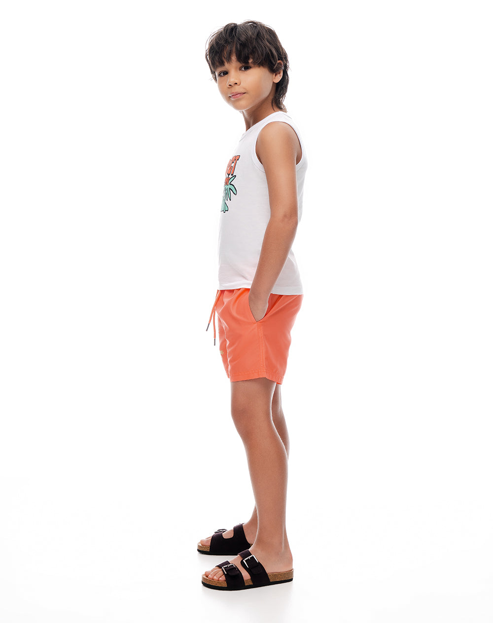 Short pantaloneta coral niño
