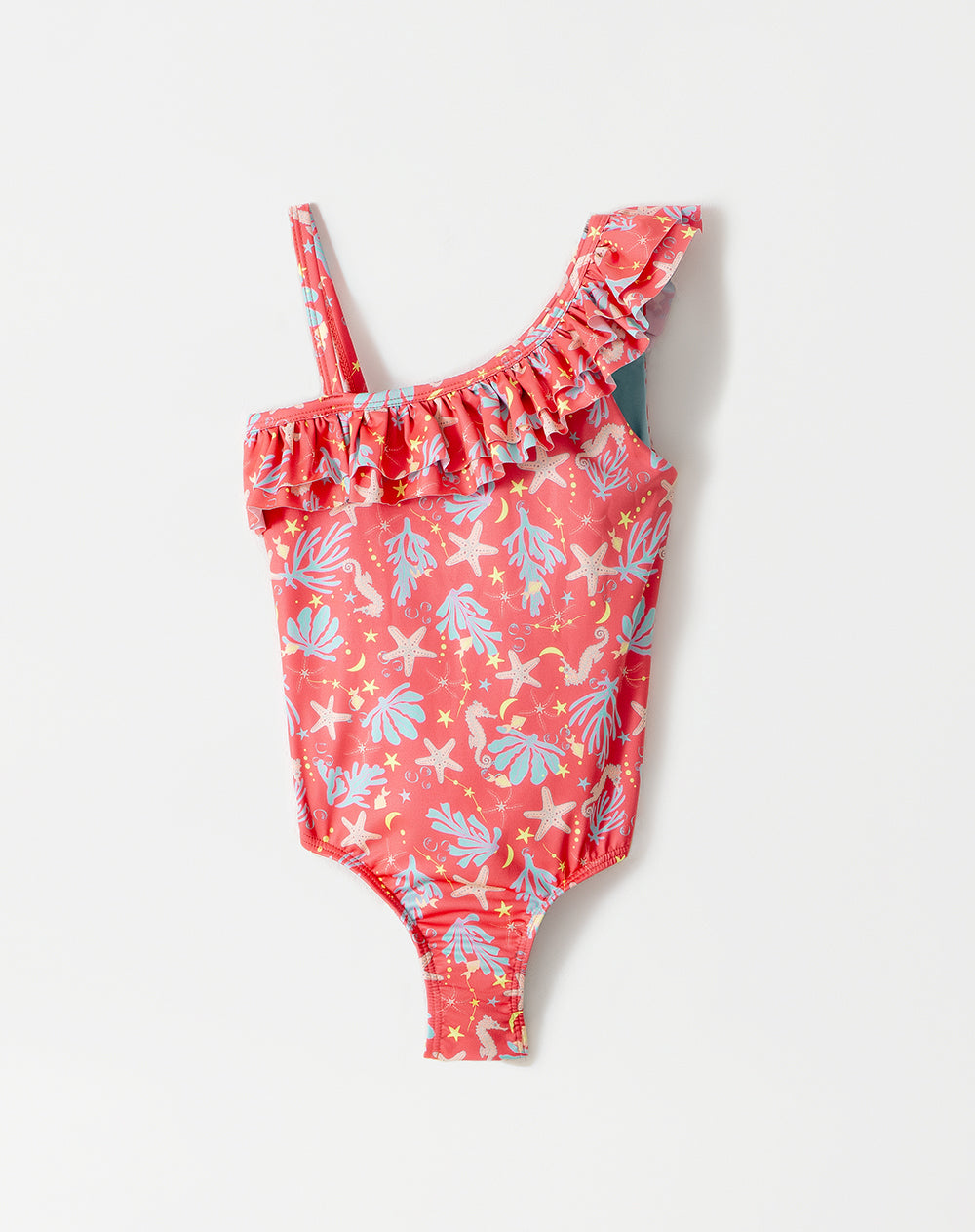 Vestido de baño naranja estampado