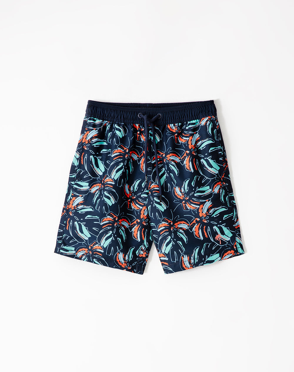 Pantaloneta azul estampado