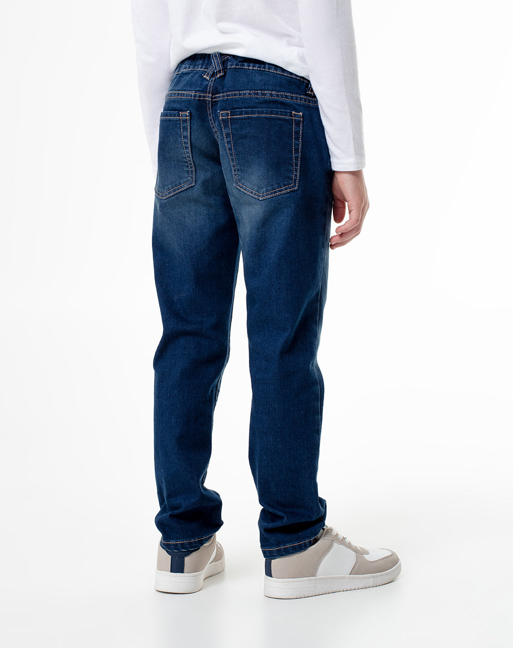 Jean Beri slim fit tiro medio indigo