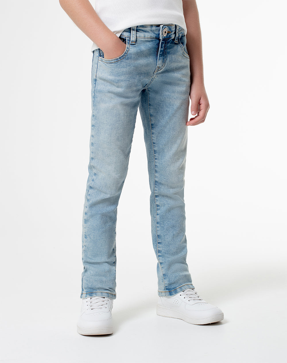 Jean Beri slim fit tiro medio indigo