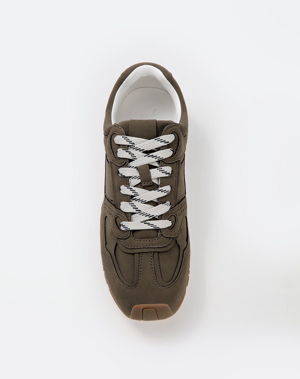 Tenis casuales tipo gamuza café mujer