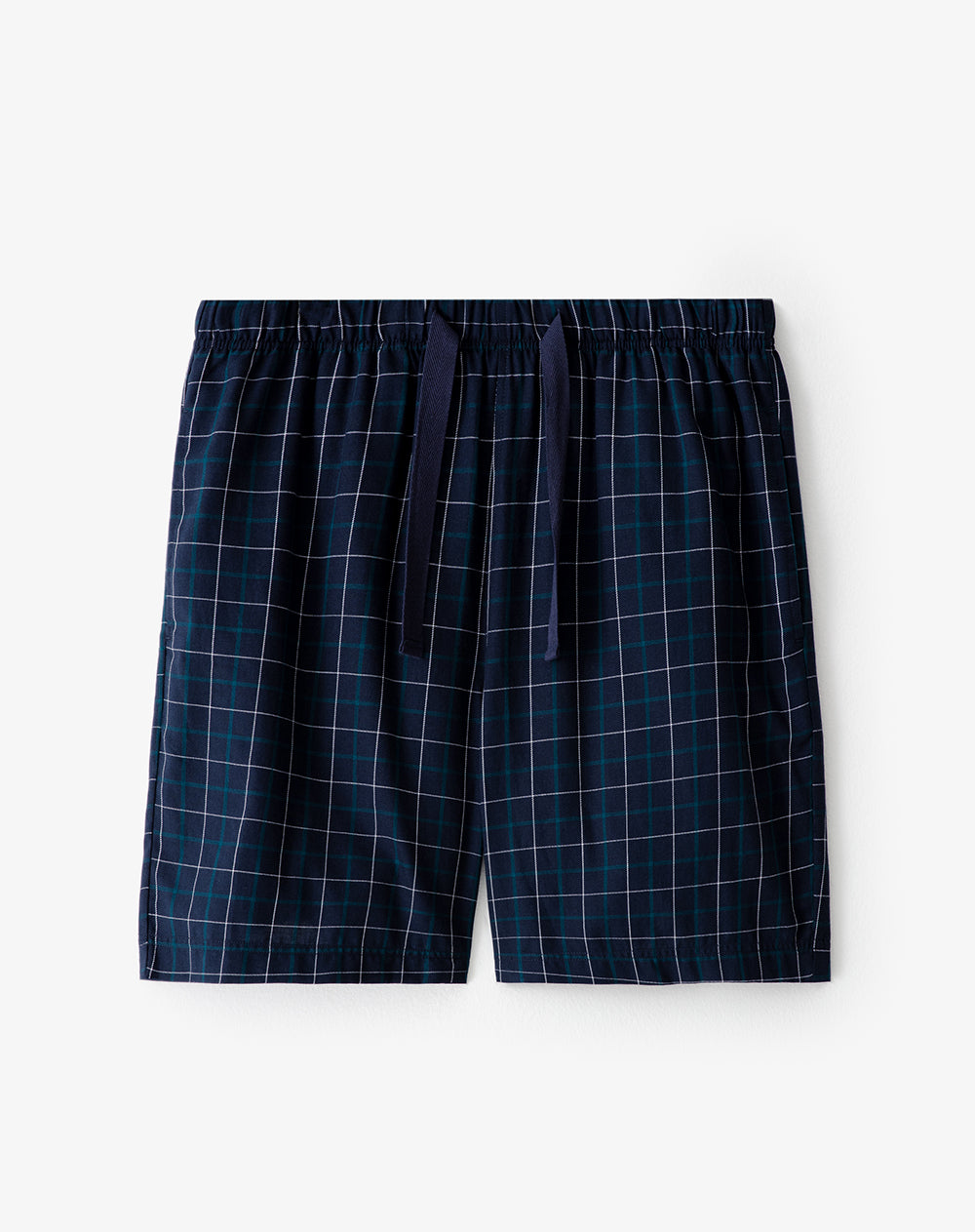 Bermuda regular fit azul con cuadros