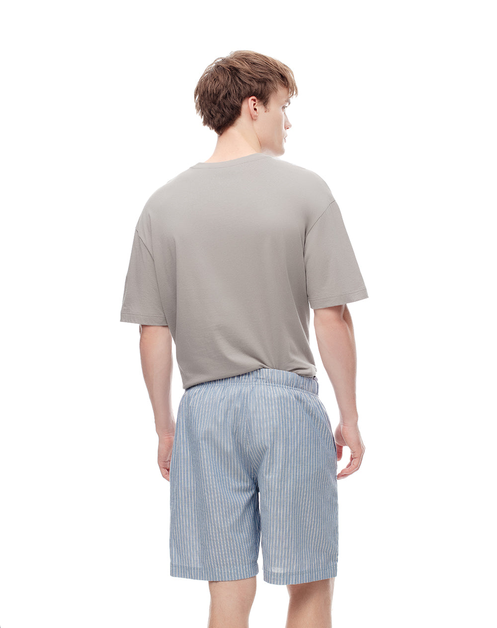 Bermuda de pijama hombre algodón rayas