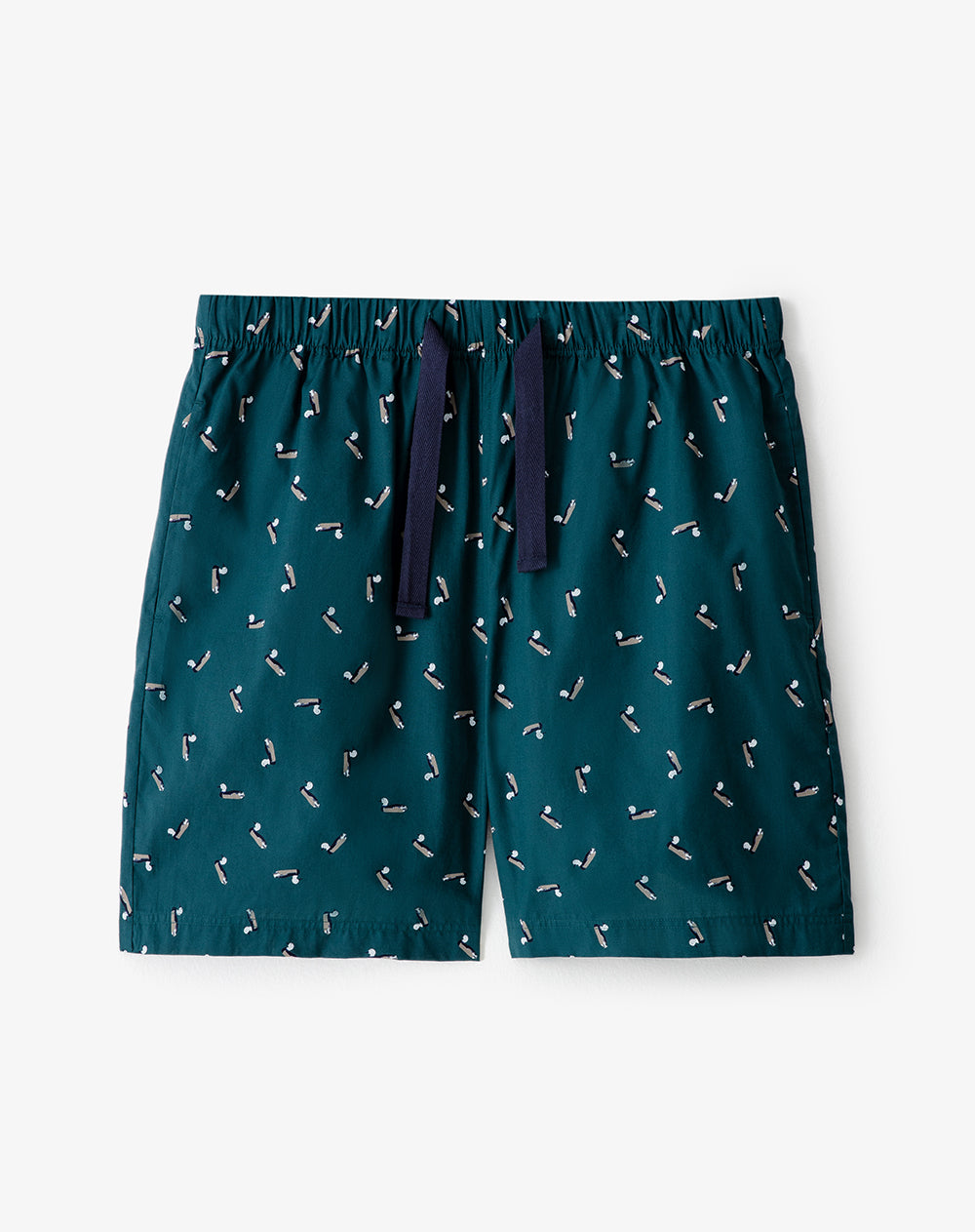 Bermuda regular fit verde estampada