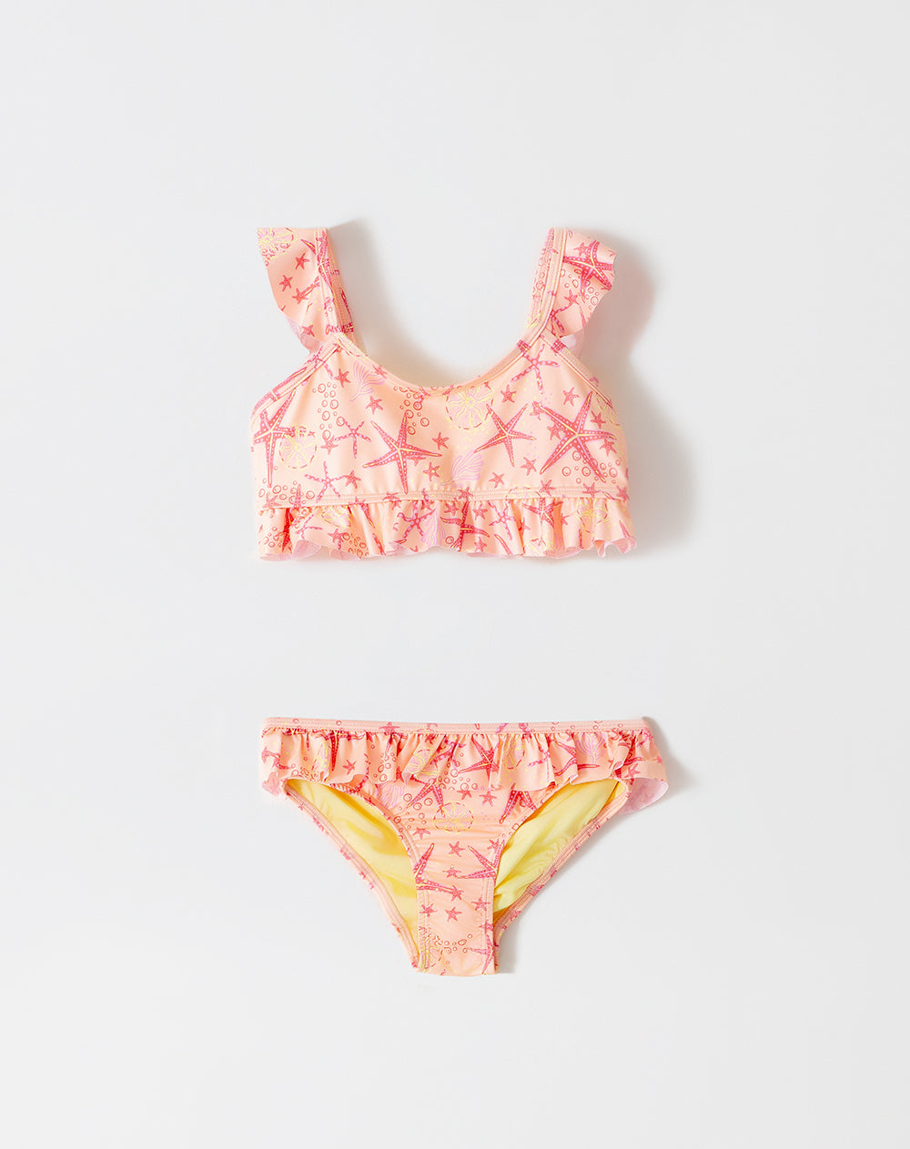 Vestido de baño naranja estampado