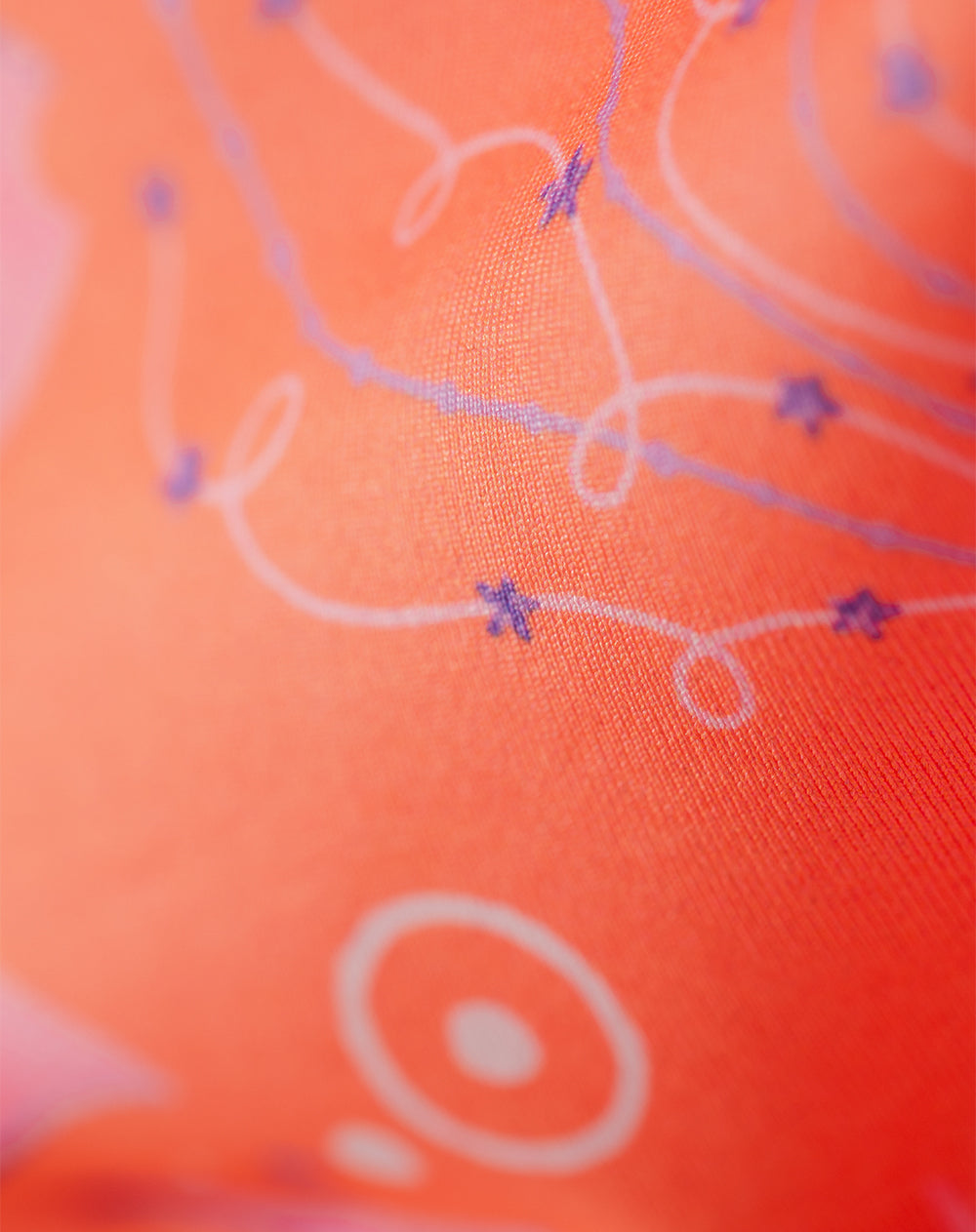 Vestido de baño naranja estampado
