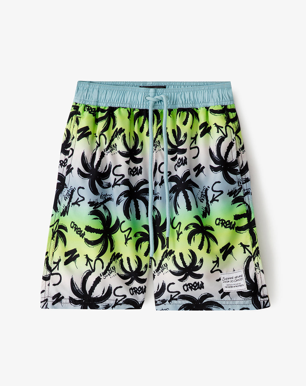 Short pantaloneta azul estampado