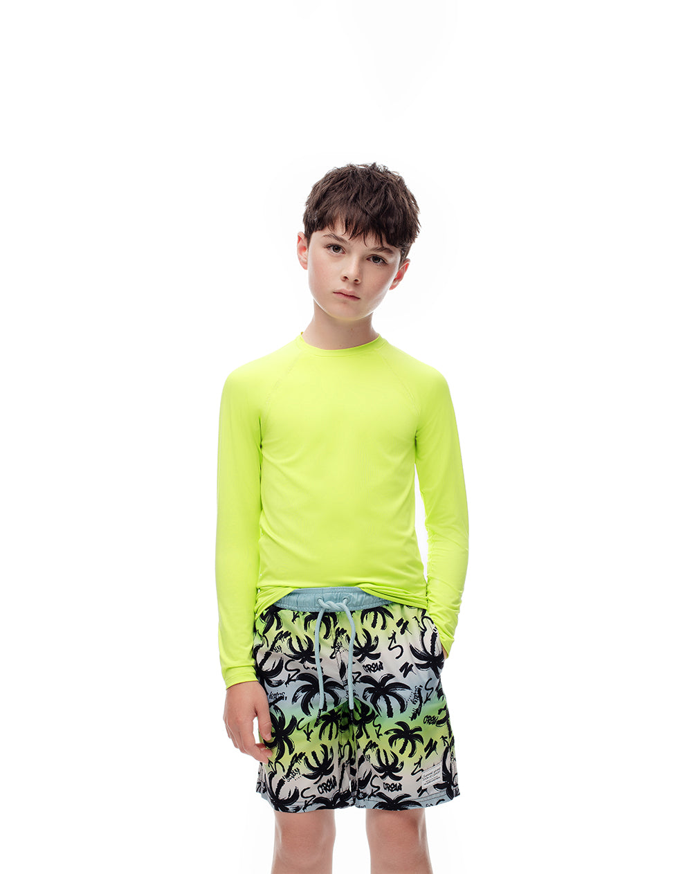 Short pantaloneta azul estampado