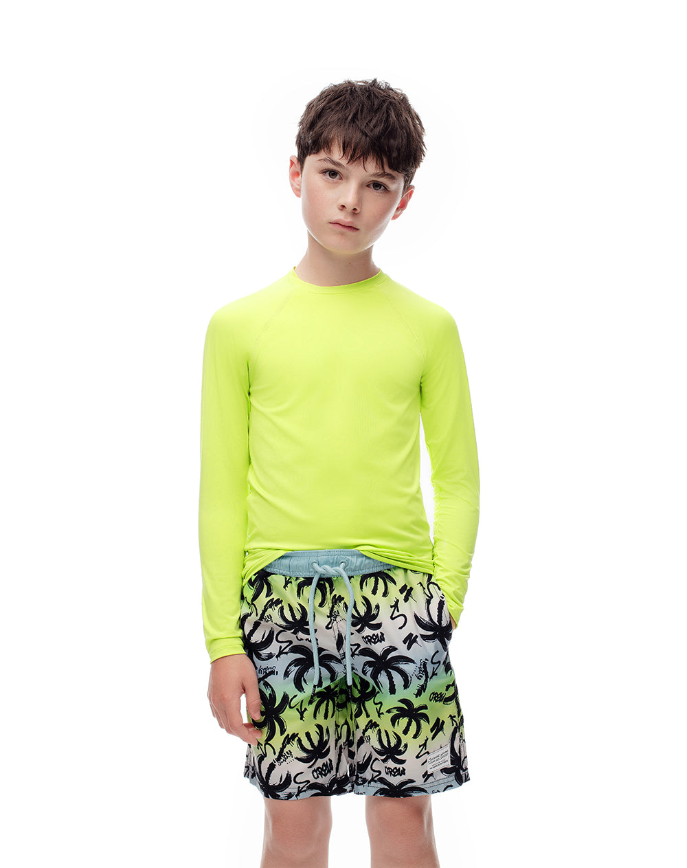 Short pantaloneta azul estampado