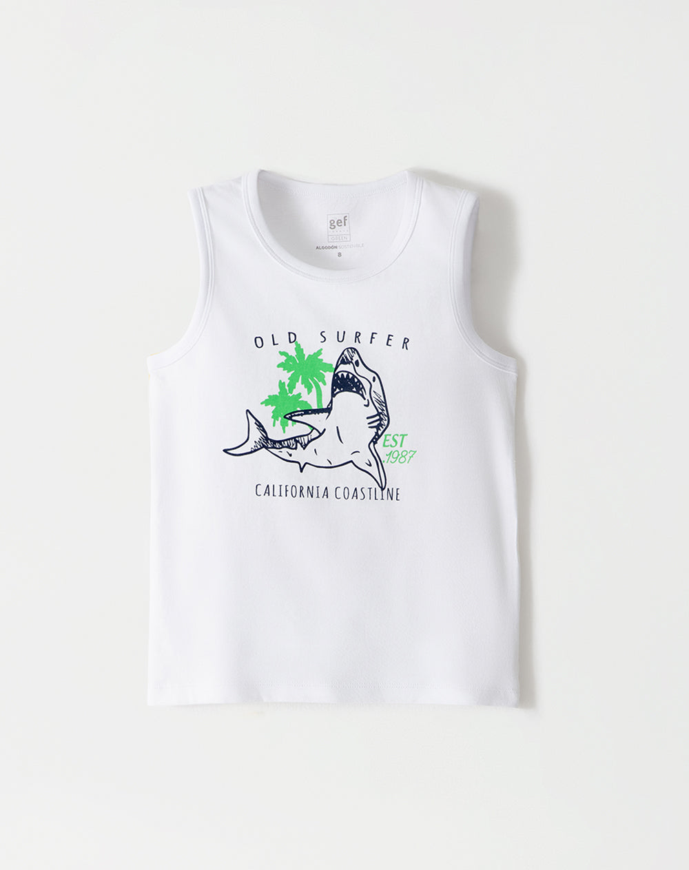 Camiseta de baño regular fit blanca