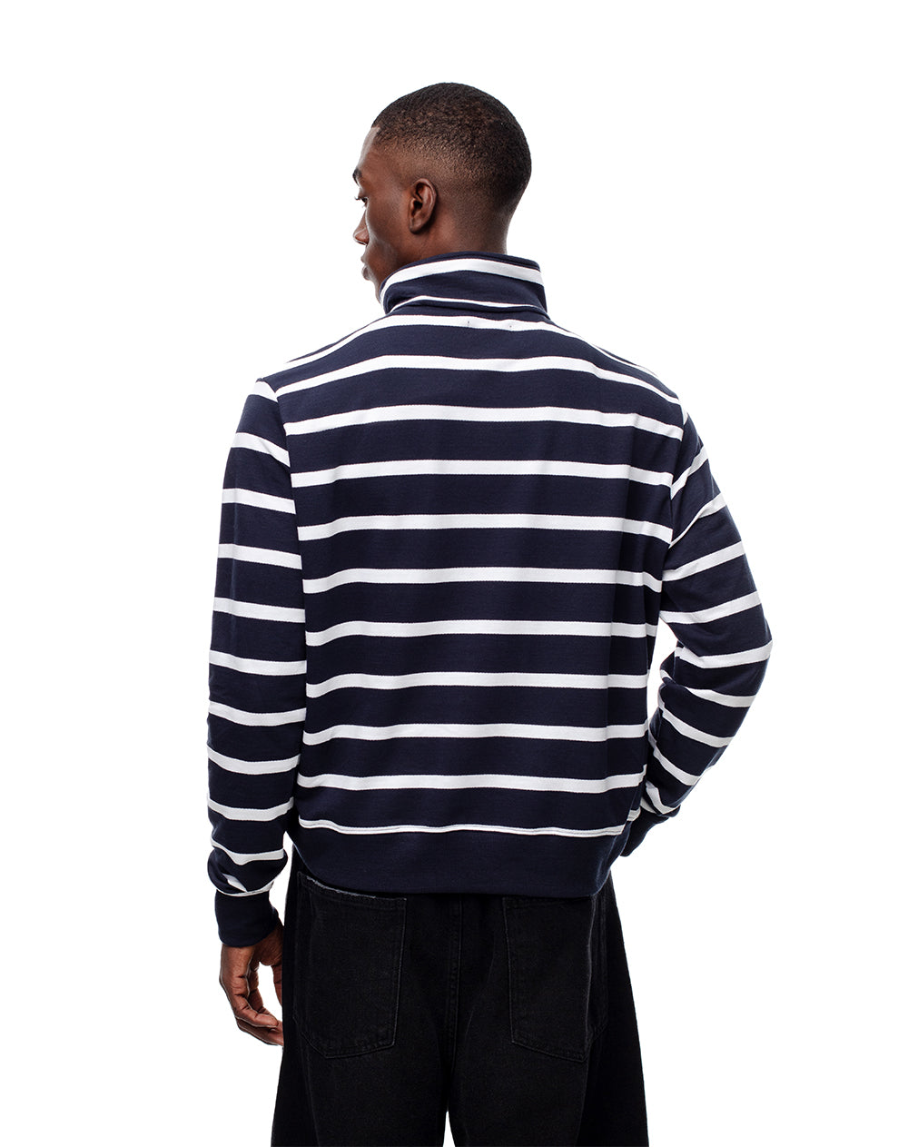 Buzo regular fit azul rayas
