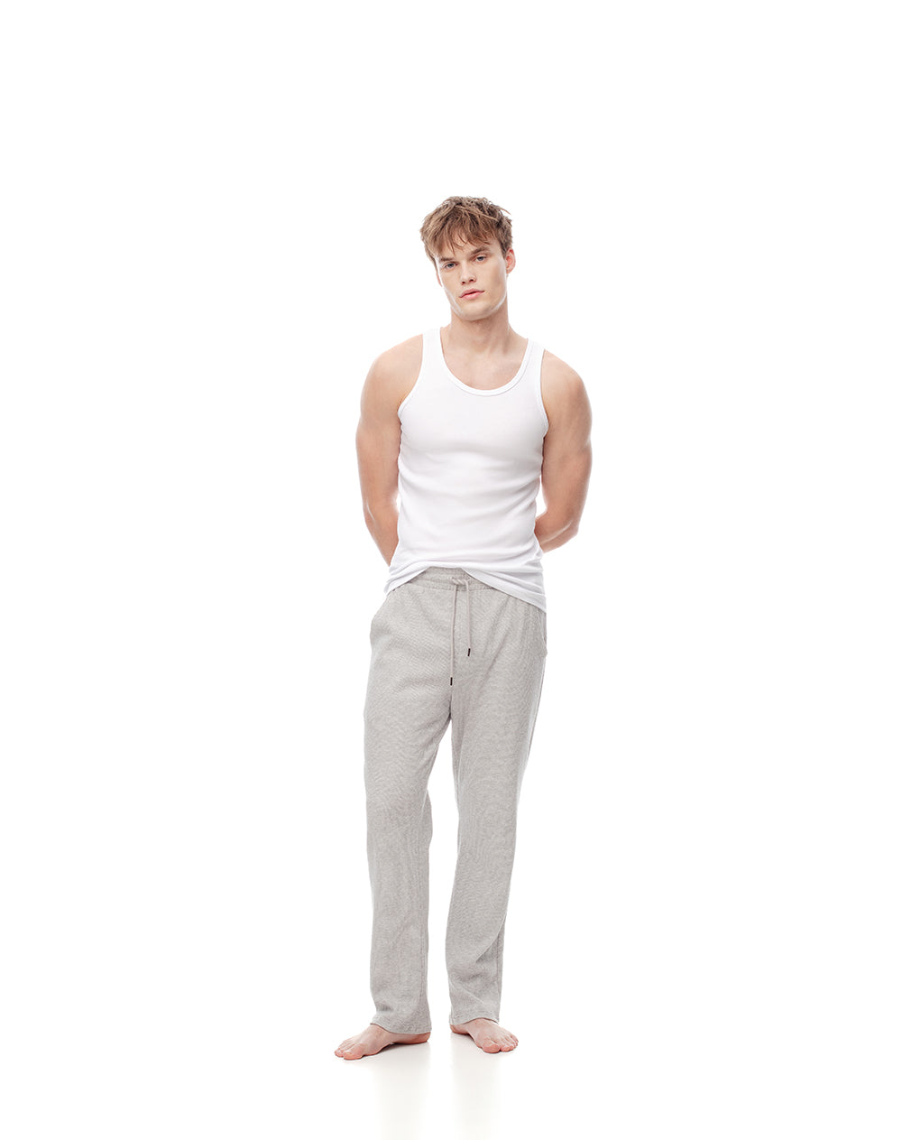 Camisilla slim algodón blanca hombre