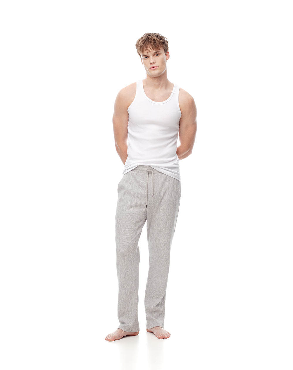 Camisilla slim algodón blanca hombre