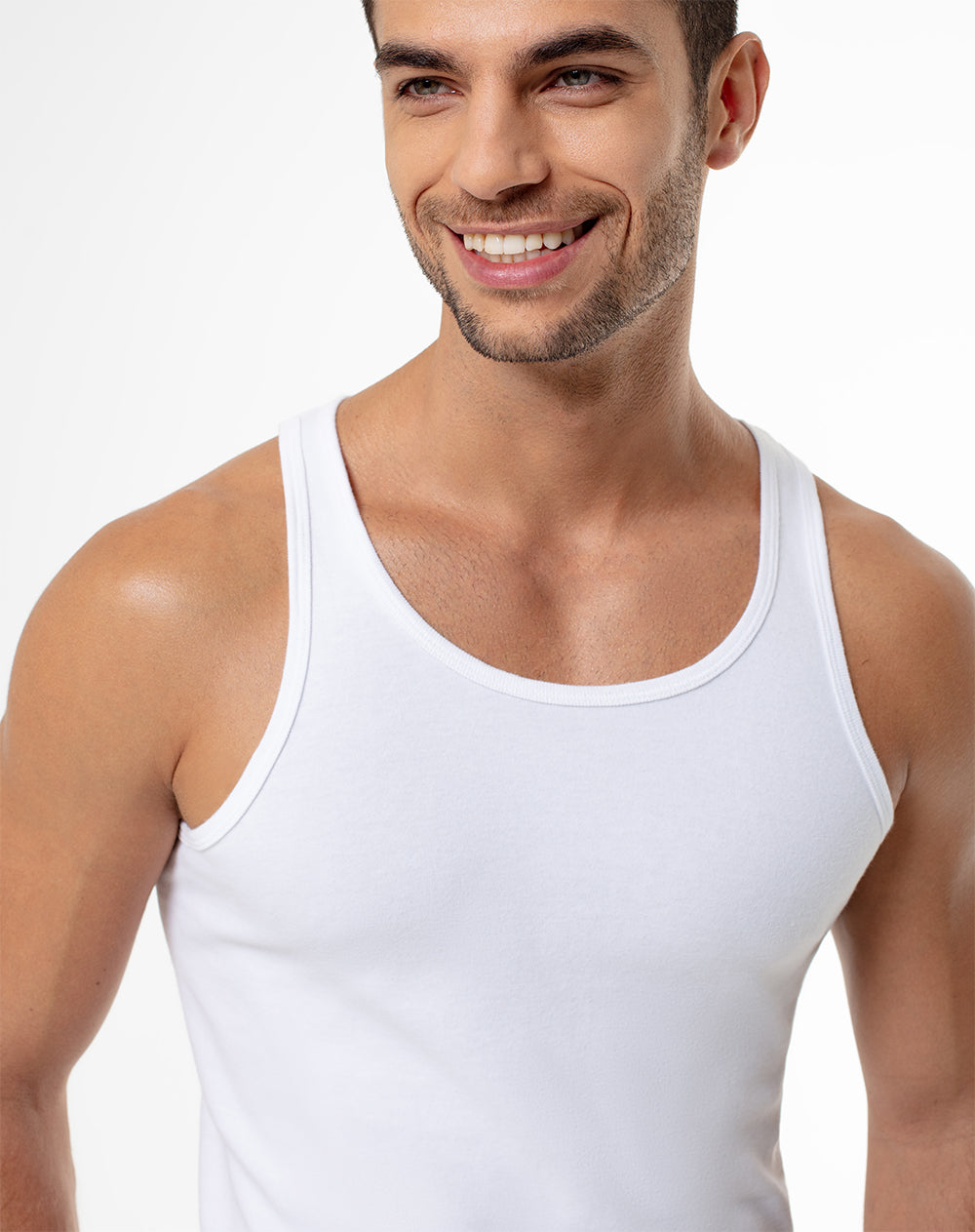 Camiseta slim fit blanca