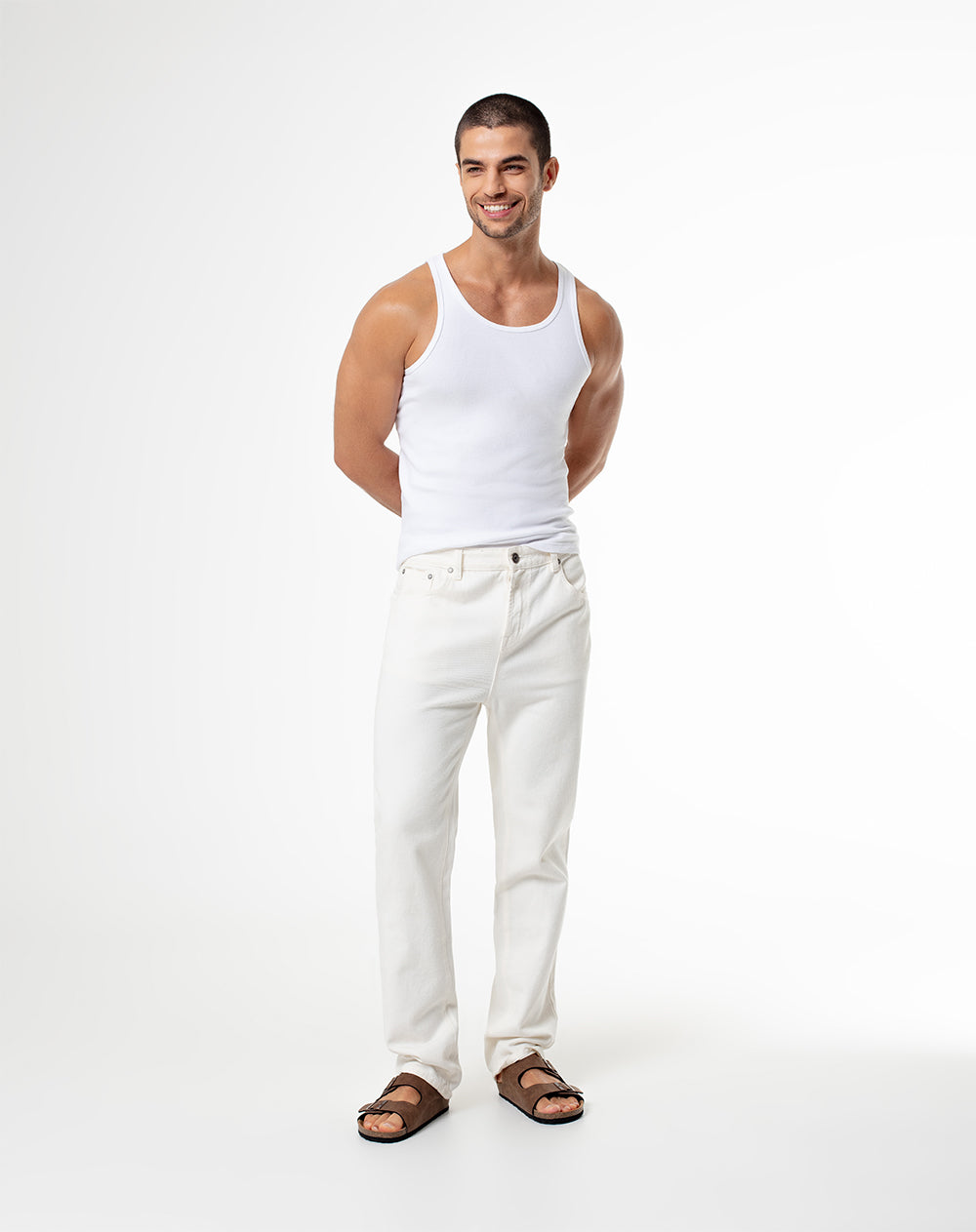Camiseta slim fit blanca