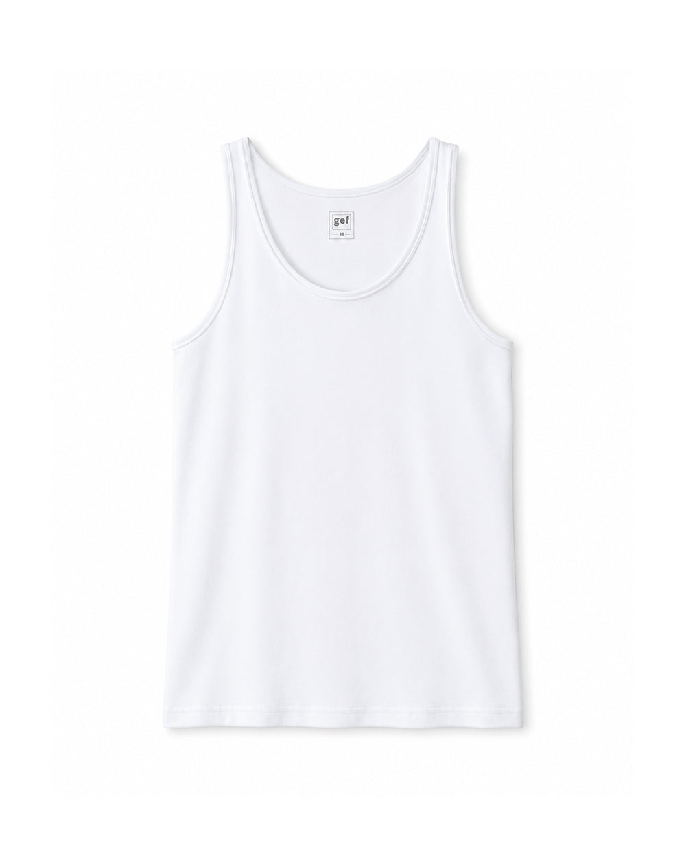 Camisilla slim algodón blanca hombre
