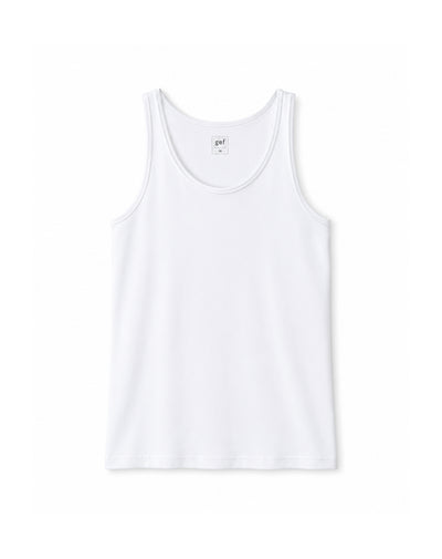 Camisilla slim algodón blanca hombre