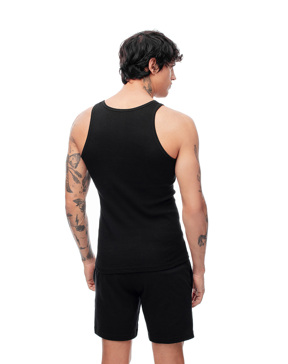 Camiseta slim fit negra